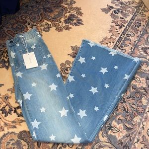 Shop Talulah Star bell bottom jean